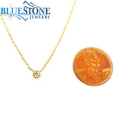 Gold Plated Necklace with CZ- 18 Inches